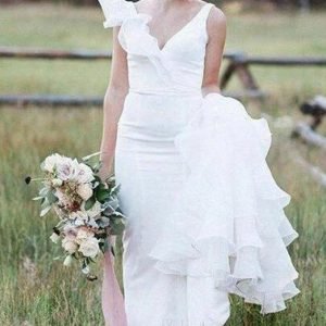 import placeholder for v neck backless sheath white wedding dre 160220158