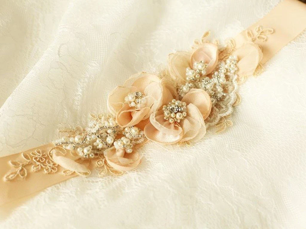 cute nude blush bridal sash floral lace rustic wedding belt bs16 cute nude blush bridal sash floral lace rustic wedding belt bs16