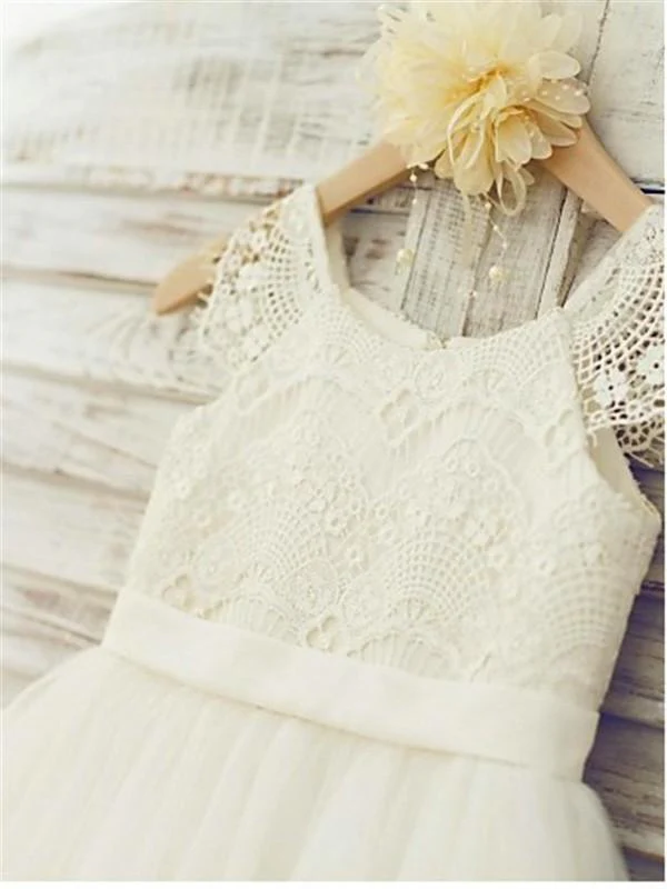 princess ivory a line scoop sleeveless floor length lace flower girl dresses dm714 princess ivory a line scoop sleeveless floor length lace flower girl dresses dm714