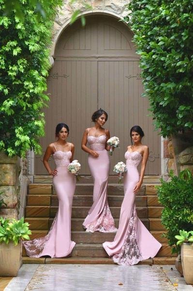 new arrival pink stunning spaghetti straps lace high quality mermaid long bridesmaid dresses dm345 new arrival pink stunning spaghetti straps lace high quality mermaid long bridesmaid dresses dm345