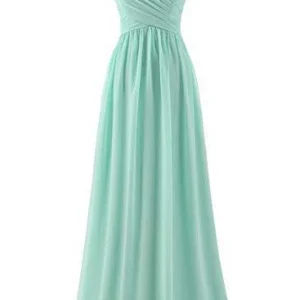 Wedding Party Dresses import placeholder for mint green v neck long simple pleated br 160220801