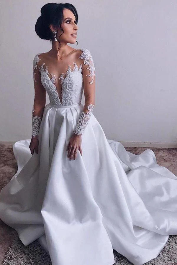 import placeholder for a line long sleeve satin appliques weddi 160219872 import placeholder for a line long sleeve satin appliques weddi 160219872