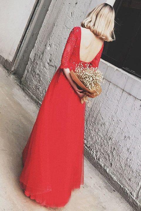 red bateau floor length appliques half sleeves long prom dress evening dress dms49 red bateau floor length appliques half sleeves long prom dress evening dress dms49