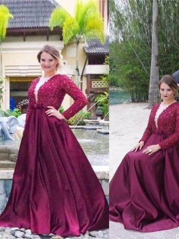 a line v neck long sleeves beading plus size prom dresses dmf38 a line v neck long sleeves beading plus size prom dresses dmf38