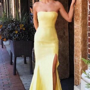 import placeholder for yellow mermaid elegant strapless satin l 160219662