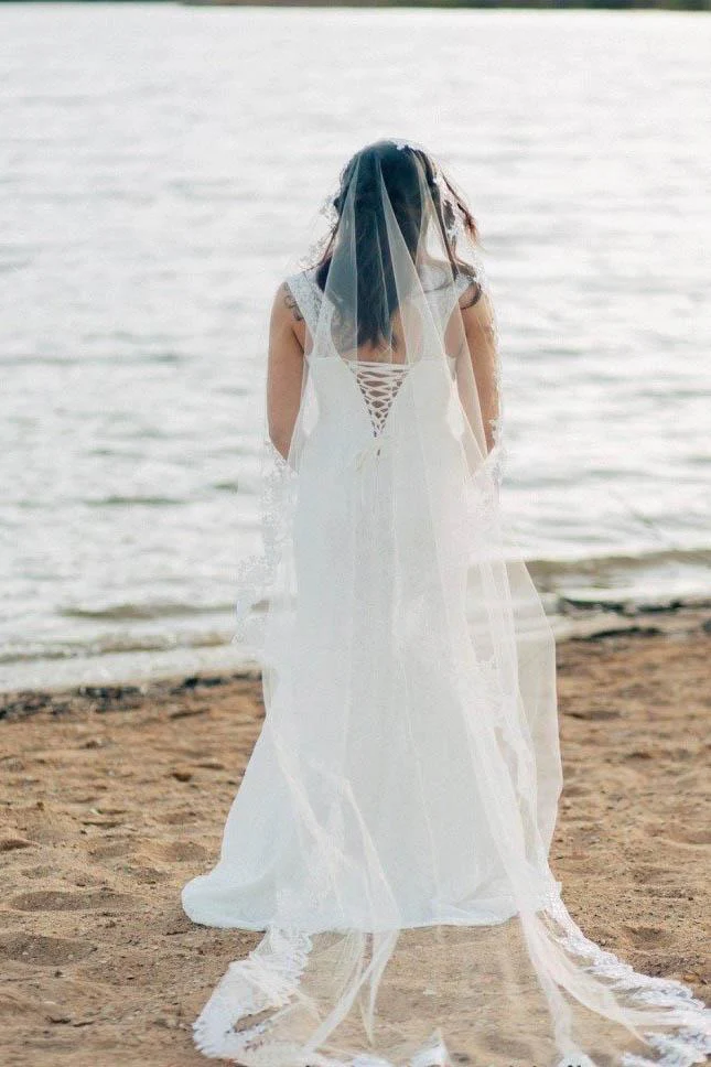 3 meters long tulle wedding veil lace applique edge wv8 3 meters long tulle wedding veil lace applique edge wv8