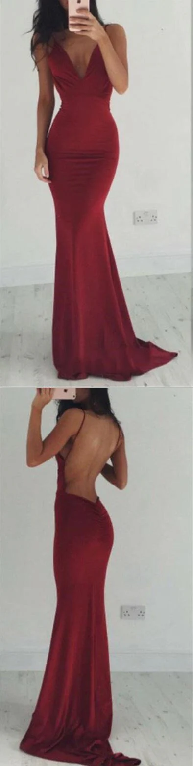 sexy burgundy mermaid long spaghetti straps prom dresses dmd81 sexy burgundy mermaid long spaghetti straps prom dresses dmd81