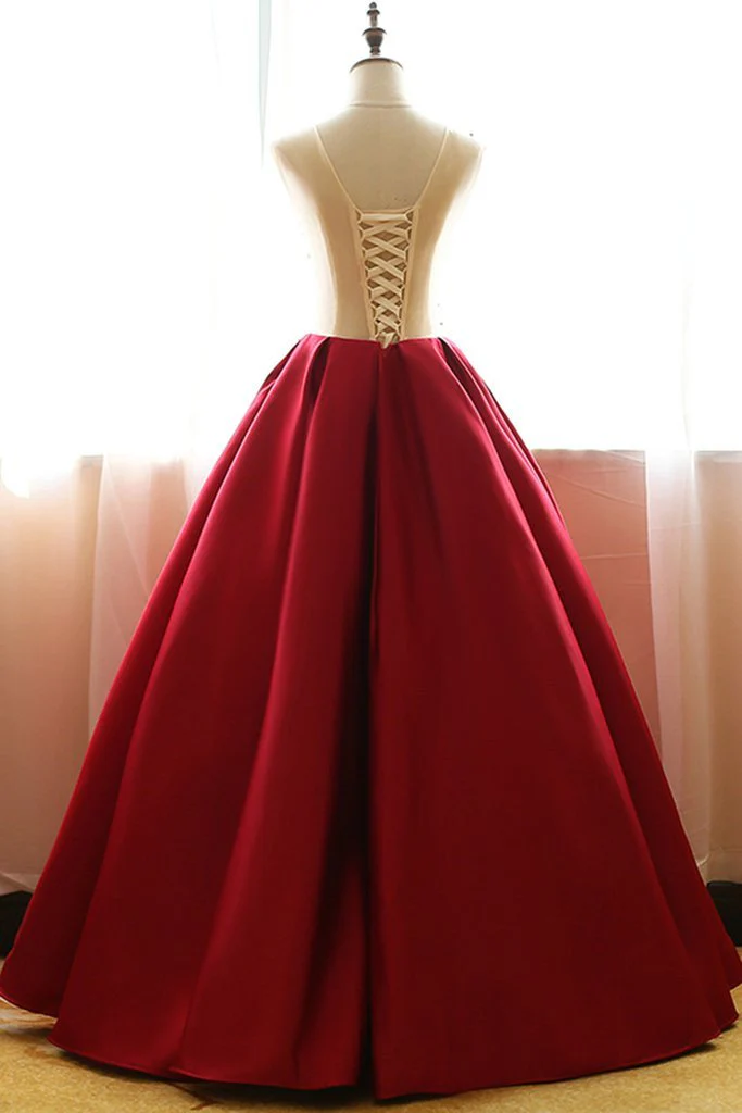 red quinceanera dresses,floral satin aline long applique ball gown prom dress dm240 red quinceanera dresses,floral satin aline long applique ball gown prom dress dm240