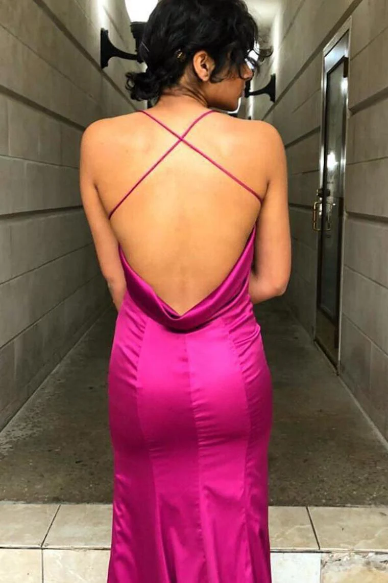 fuchsia mermaid criss cross back long prom dresses formal evening dress dmp171 fuchsia mermaid criss cross back long prom dresses formal evening dress dmp171