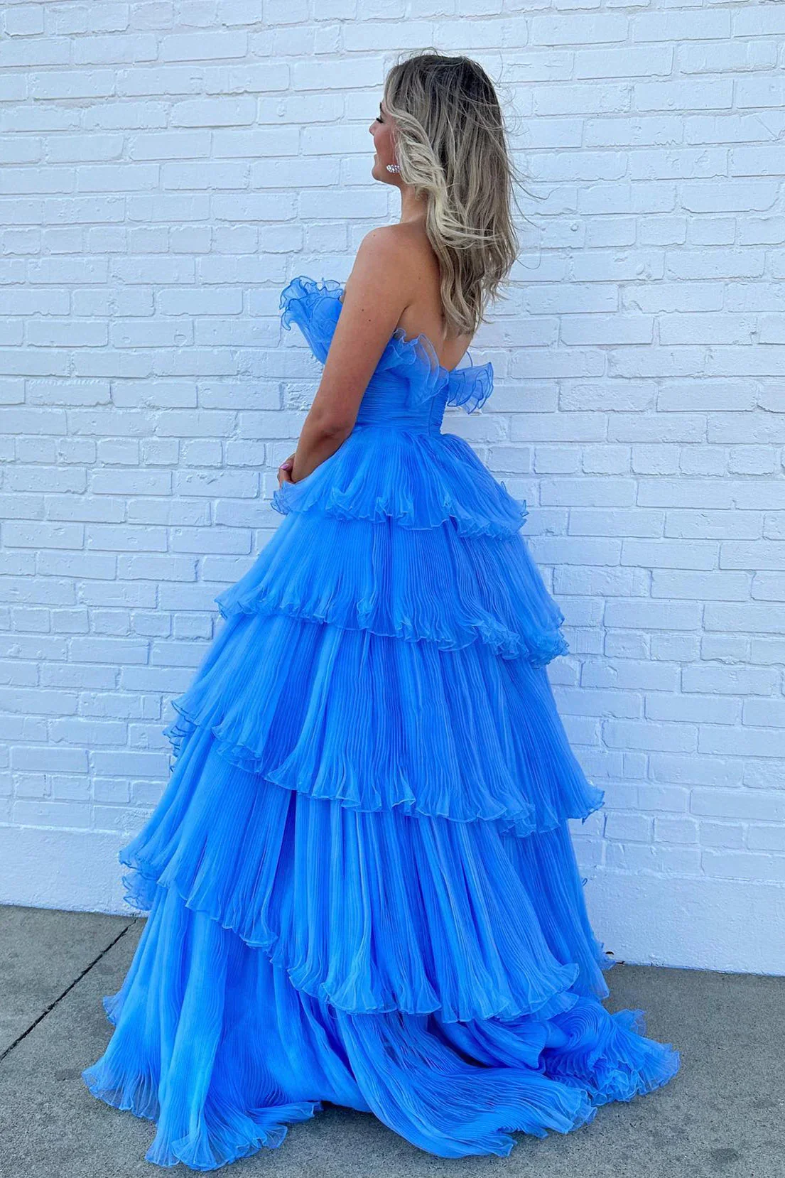 a line strapless pink ruffle layers tulle long prom dress evening dresses dmp316 a line strapless pink ruffle layers tulle long prom dress evening dresses dmp316