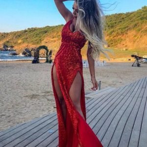 import placeholder for sheath spaghetti straps backless red seq 160219116