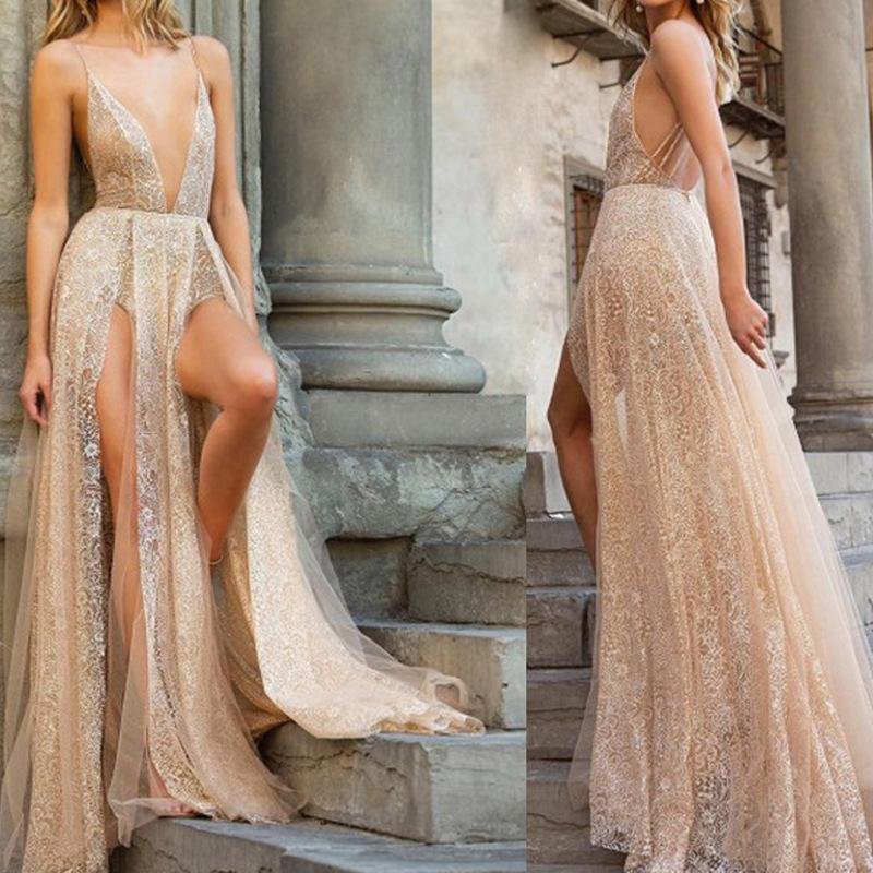 sexy lace spaghetti straps backless long prom dress dmp67 sexy lace spaghetti straps backless long prom dress dmp67