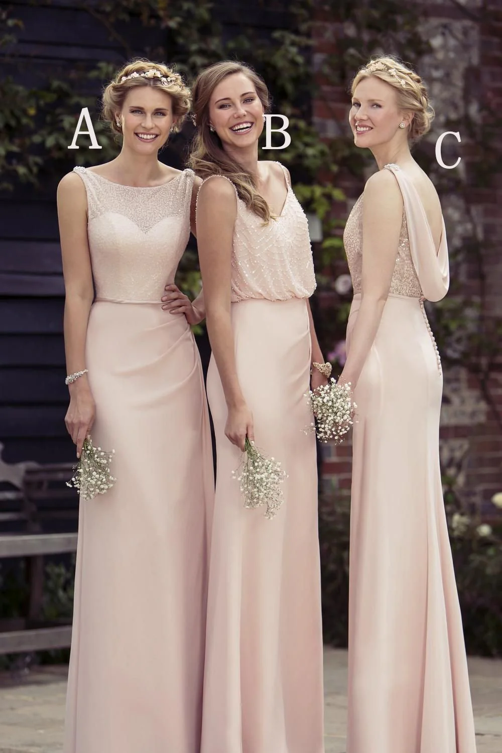 sexy chiffon a line stunning cheap pink bridesmaid dresses,long prom dress dm237 sexy chiffon a line stunning cheap pink bridesmaid dresses,long prom dress dm237