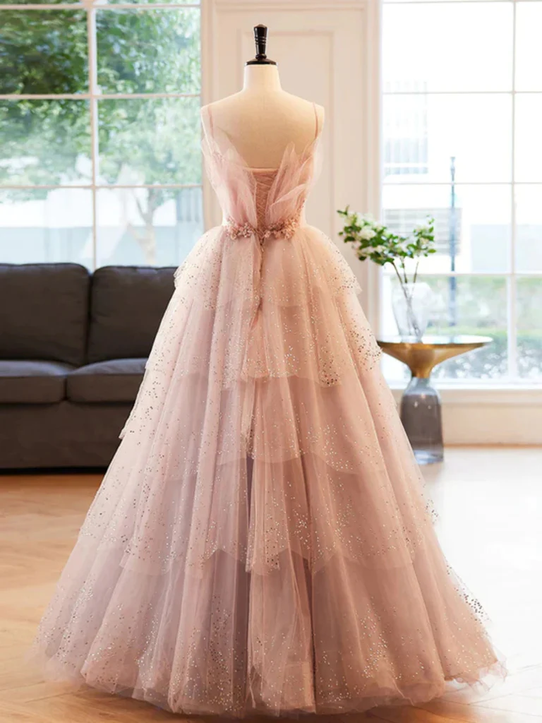 gorgeous v neck beaded layered tulle long ball gown prom dresses, formal evening dresses dmp330 gorgeous v neck beaded layered tulle long ball gown prom dresses, formal evening dresses dmp330
