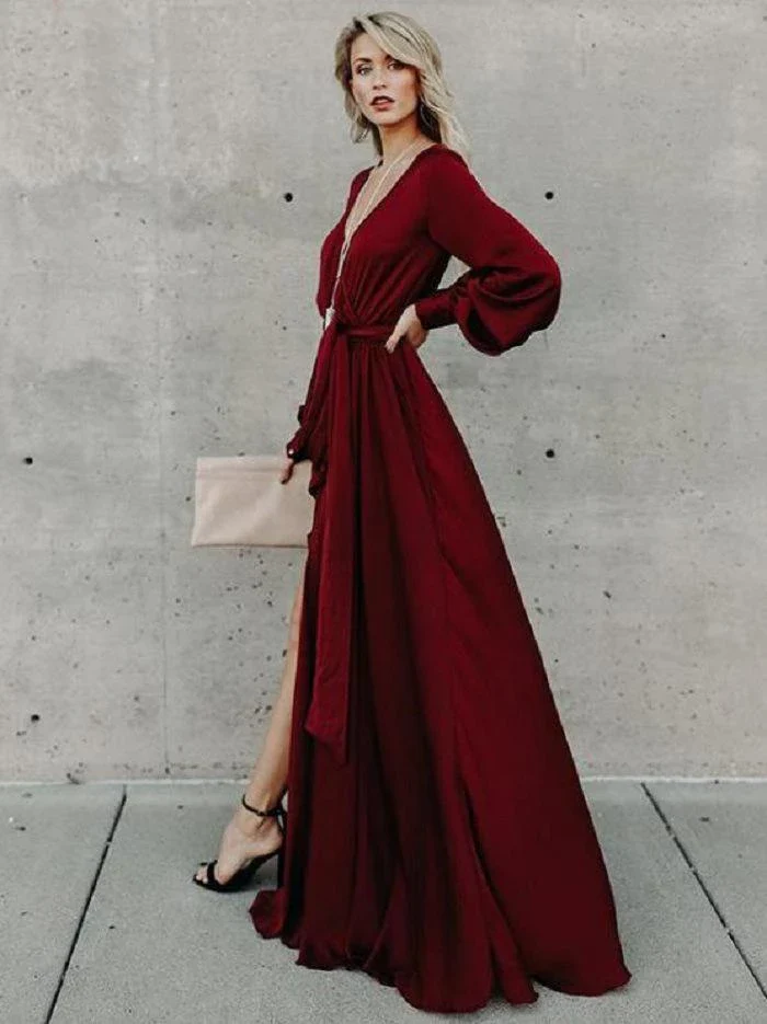 a line burgundy long prom dresses long sleeve simple cheap evening dress dmr56 a line burgundy long prom dresses long sleeve simple cheap evening dress dmr56
