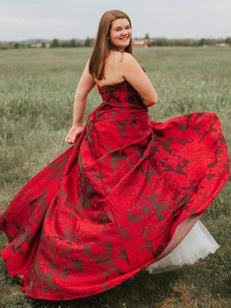 new arrival burgundy sweetheart floral long plus size prom dresses with pockets dmh67 new arrival burgundy sweetheart floral long plus size prom dresses with pockets dmh67