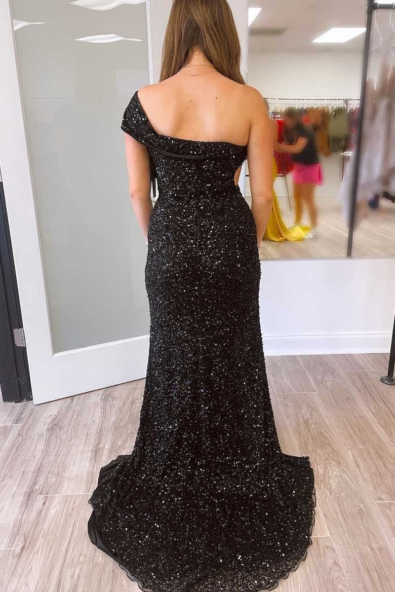 hot pink one shoulder cap sleeves sequined long prom party dress dmp274 hot pink one shoulder cap sleeves sequined long prom party dress dmp274