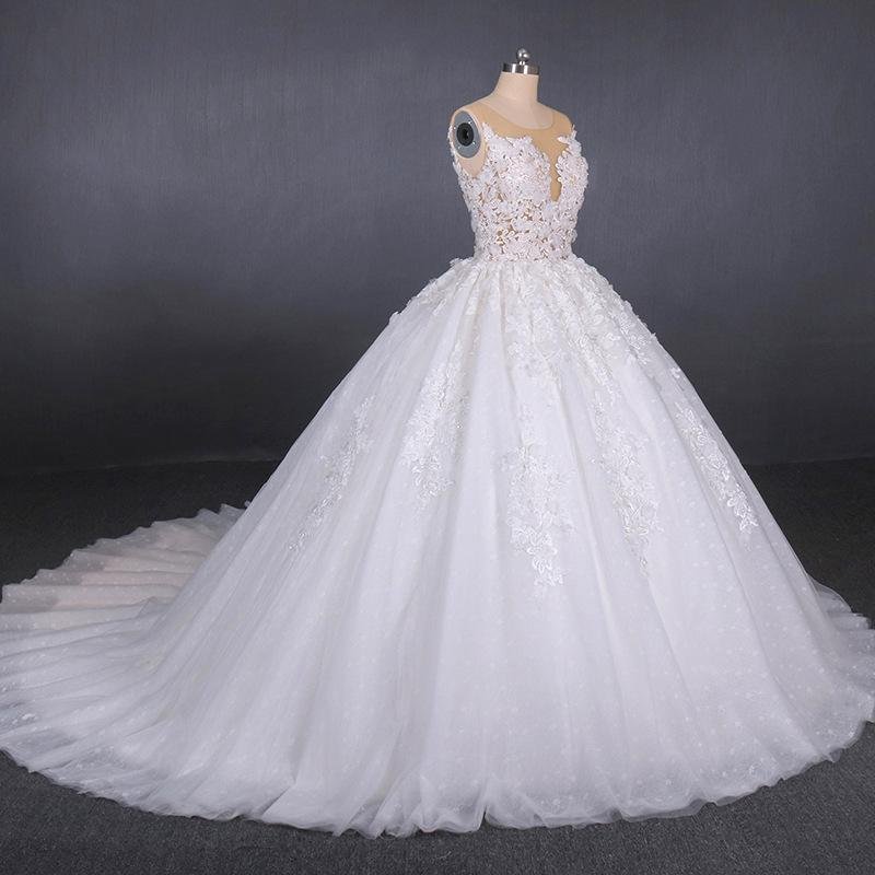 white appliques tulle ball gown princess wedding dress, bridal gown dmq31 white appliques tulle ball gown princess wedding dress, bridal gown dmq31
