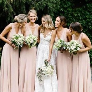 Wedding Party Dresses import placeholder for simple v neck light pink bridmsmaid dres 160220745